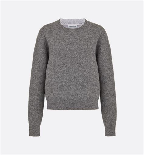 maglioncino bianco j'adore dior 8|Maglione squadrato “J'Adior 8” Cachemire grigio.